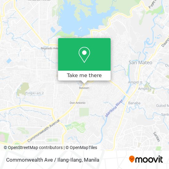 Commonwealth Ave / Ilang-Ilang map