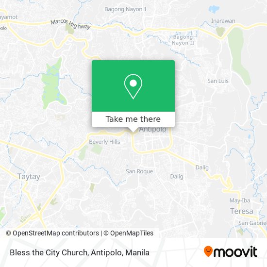 Bless the City Church, Antipolo map