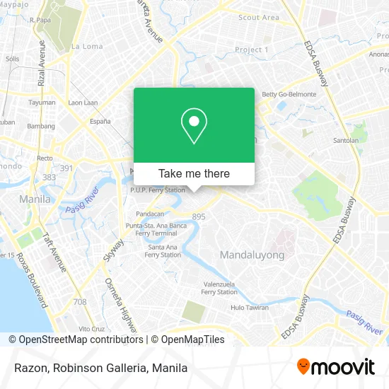 Razon, Robinson Galleria map