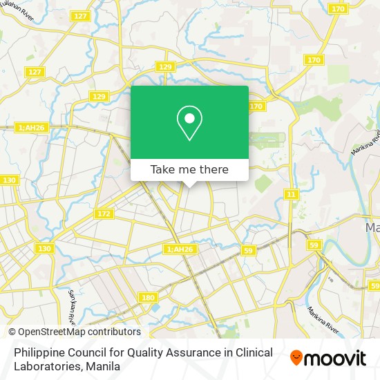 Philippine Council for Quality Assurance in Clinical Laboratories map
