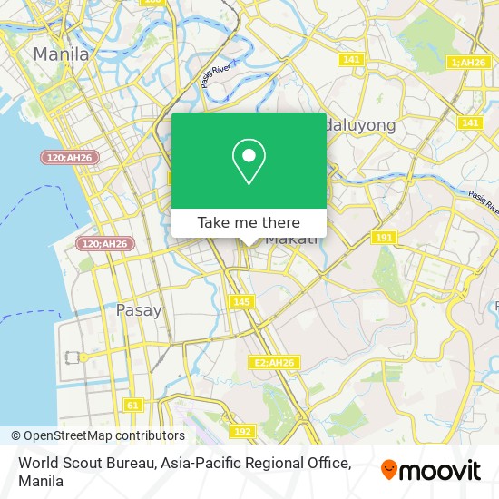 World Scout Bureau, Asia-Pacific Regional Office map