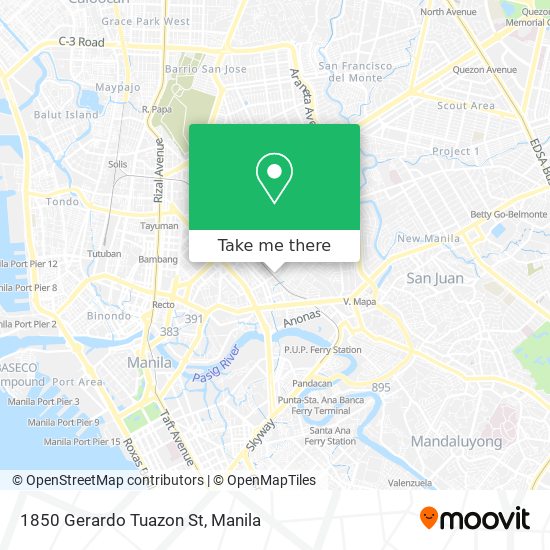 1850 Gerardo Tuazon St map