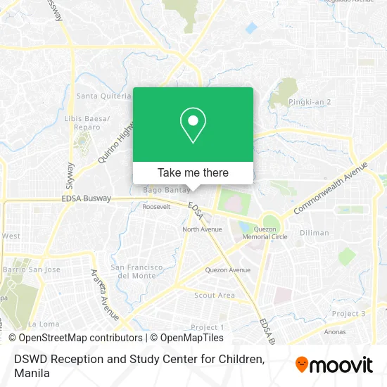 DSWD Reception and Study Center for Children map