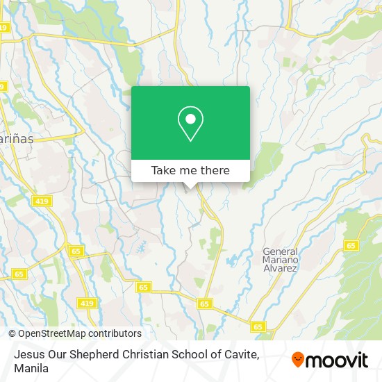 Jesus Our Shepherd Christian School of Cavite map