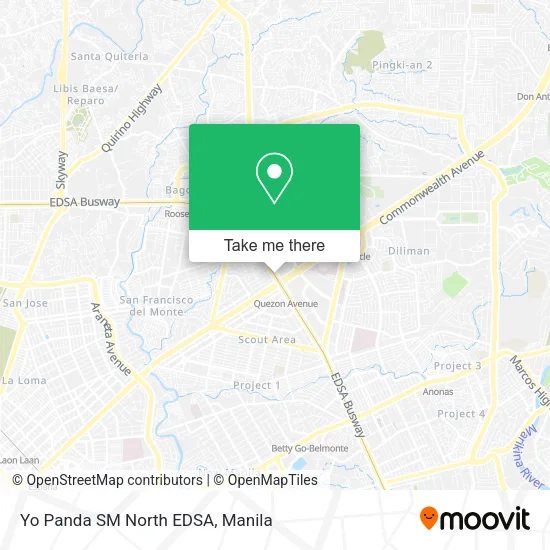 Yo Panda SM North EDSA map