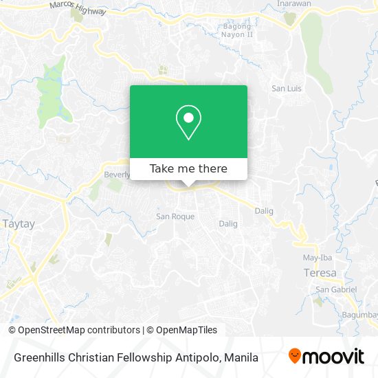 Greenhills Christian Fellowship Antipolo map