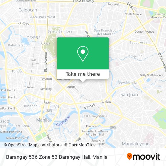 Barangay 536 Zone 53 Barangay Hall map