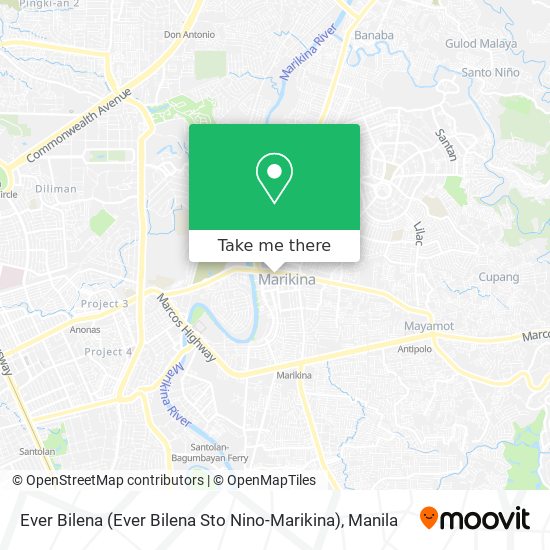 Ever Bilena (Ever Bilena Sto Nino-Marikina) map