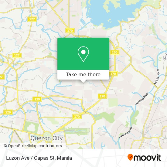 Luzon Ave / Capas St map