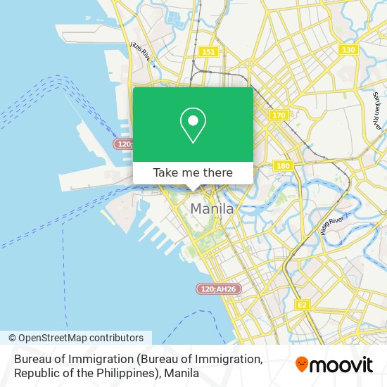 Bureau of Immigration (Bureau of Immigration, Republic of the Philippines) map