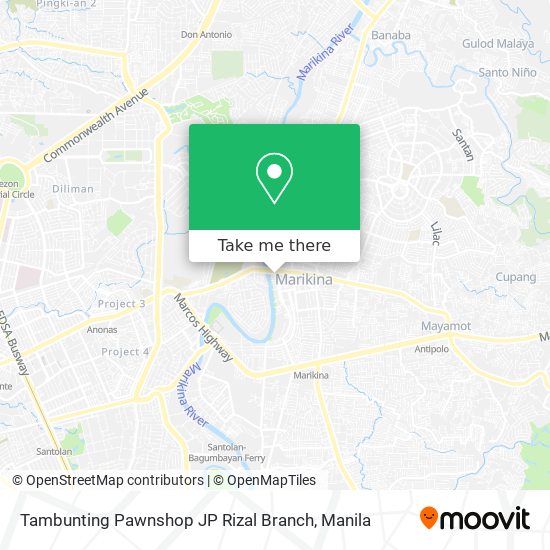 Tambunting Pawnshop JP Rizal Branch map