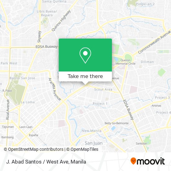J. Abad Santos / West Ave map