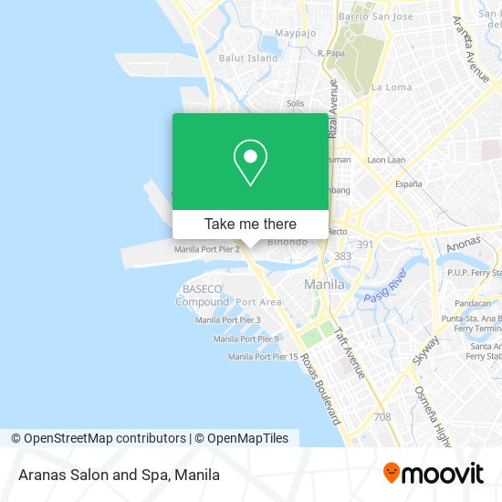 Aranas Salon and Spa map