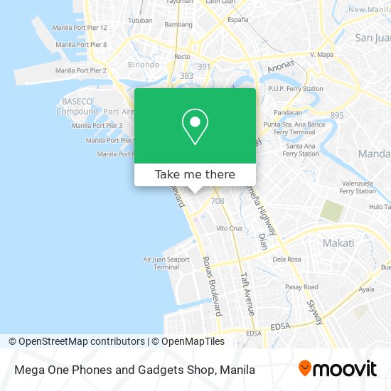 Mega One Phones and Gadgets Shop map