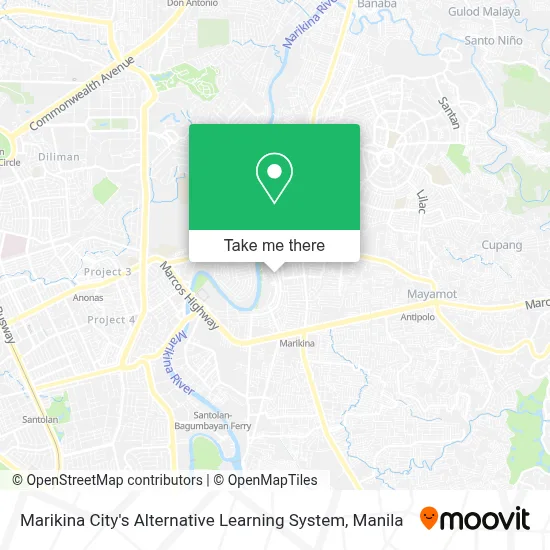 Marikina City's Alternative Learning System map