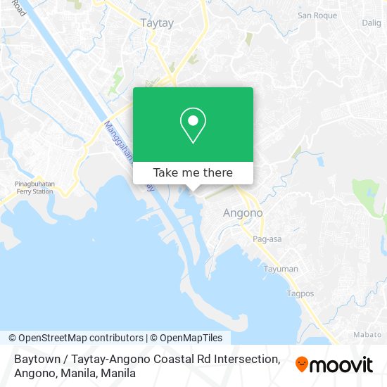 Baytown / Taytay-Angono Coastal Rd Intersection, Angono, Manila map