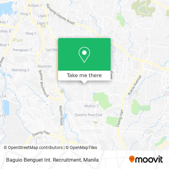 Baguio Benguet Int. Recruitment map