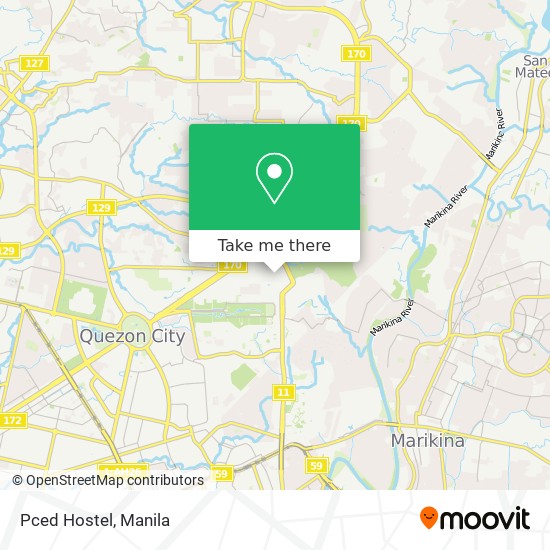 Pced Hostel map