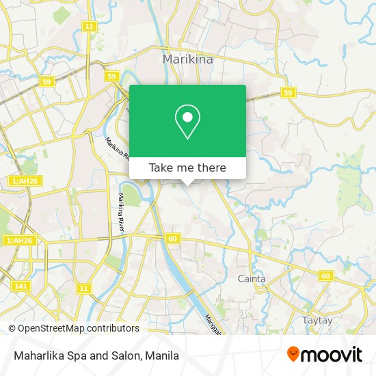 Maharlika Spa and Salon map