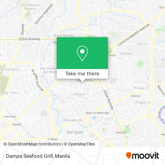 Dampa Seafood Grill map