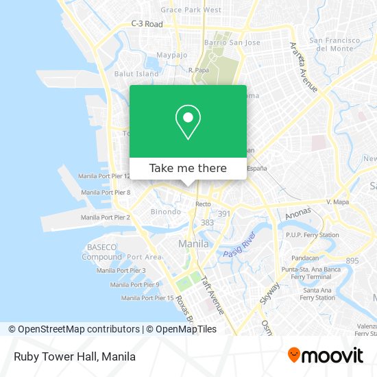 How to get to Ruby Tower Hall in Manila by Bus or Train