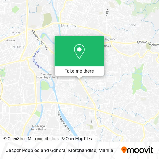 Jasper Pebbles and General Merchandise map
