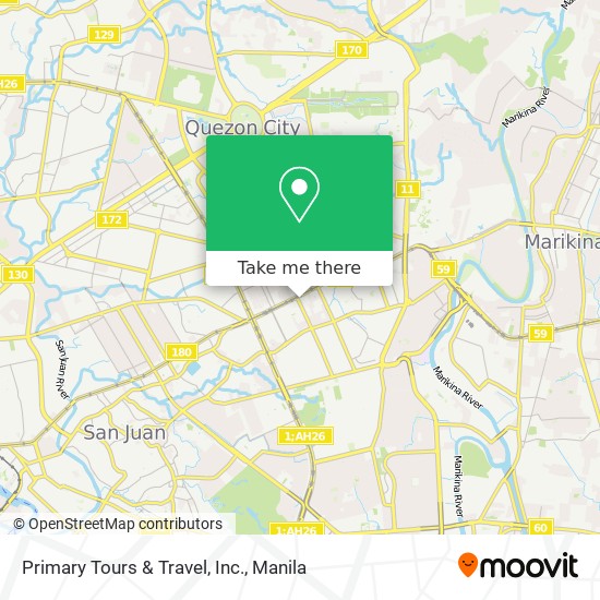 Primary Tours & Travel, Inc. map