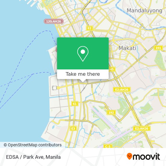 EDSA / Park Ave map