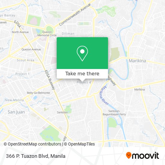 366 P. Tuazon Blvd map