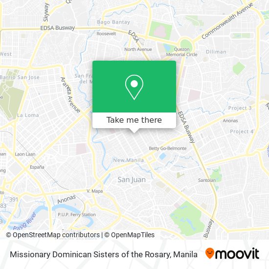 Missionary Dominican Sisters of the Rosary map