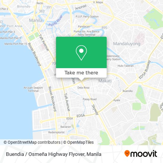 Buendia / Osmeña Highway Flyover map