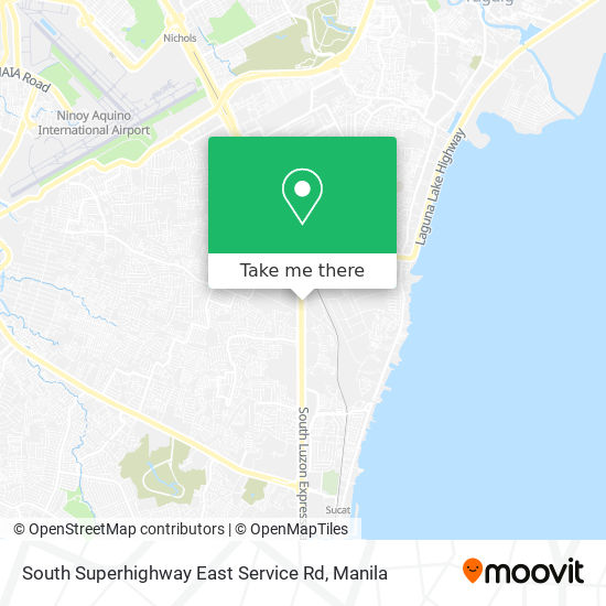 South Superhighway East Service Rd map