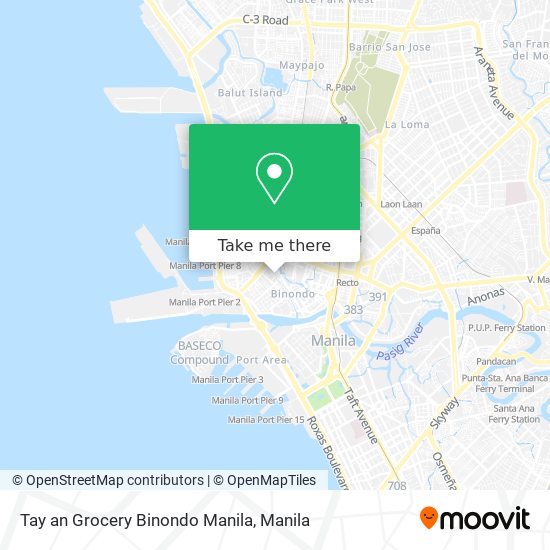 Tay an Grocery Binondo Manila map