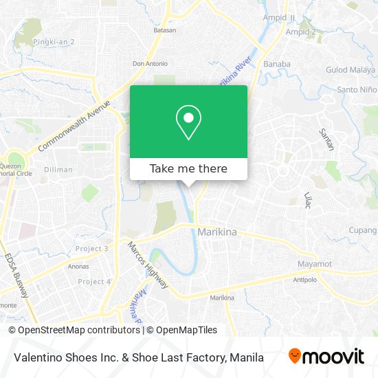 Valentino Shoes Inc. & Shoe Last Factory map