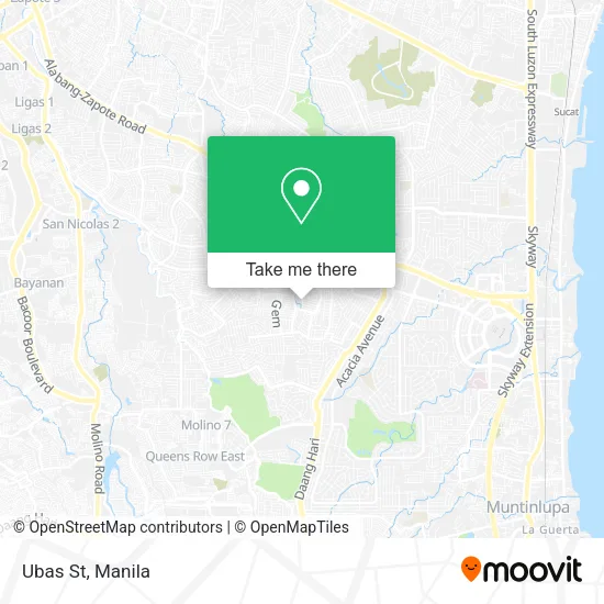 Ubas St map