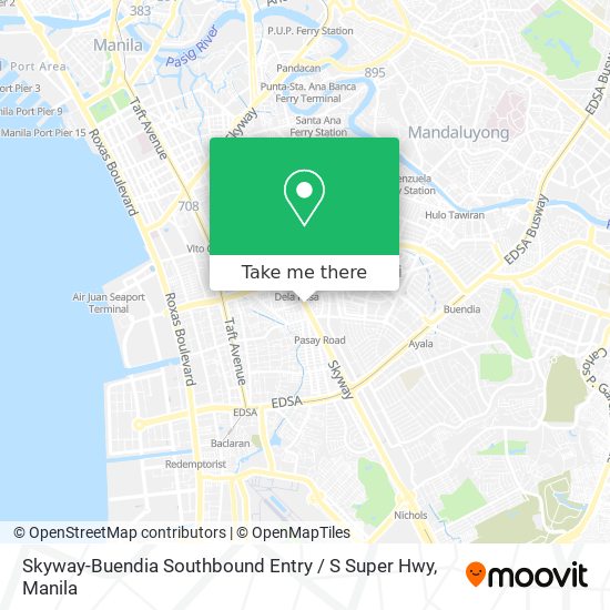 Skyway-Buendia Southbound Entry / S Super Hwy map