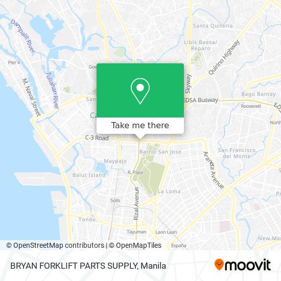 BRYAN FORKLIFT PARTS SUPPLY map