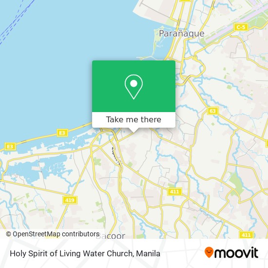 Holy Spirit of Living Water Church map