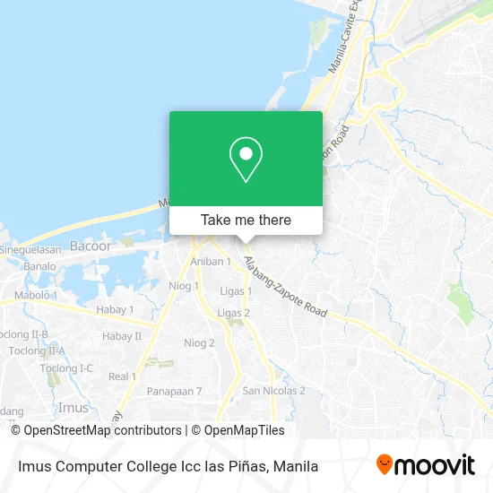 Imus Computer College Icc las Piñas map