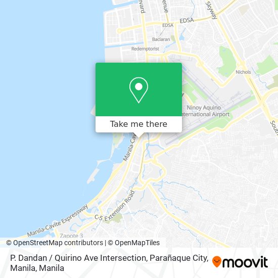 P. Dandan / Quirino Ave Intersection, Parañaque City, Manila map