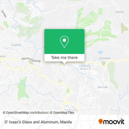 D' Isaac's Glass and Aluminum map