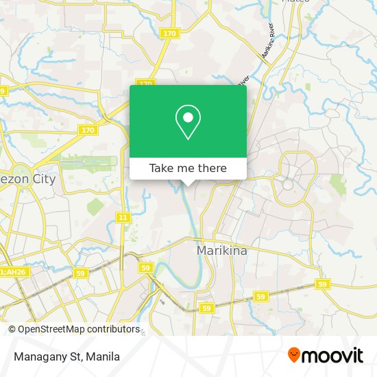 Managany St map