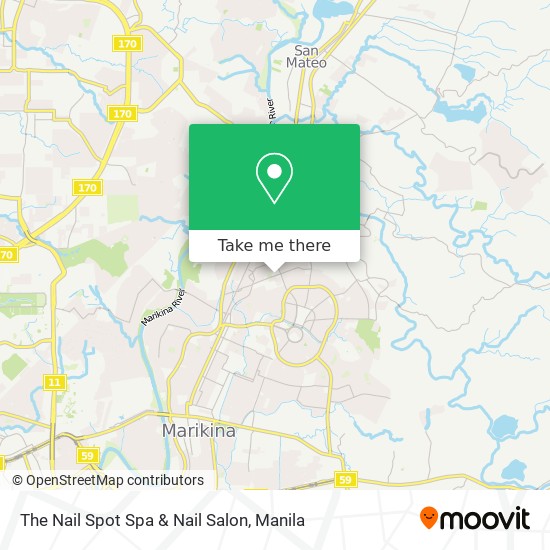 The Nail Spot Spa & Nail Salon map