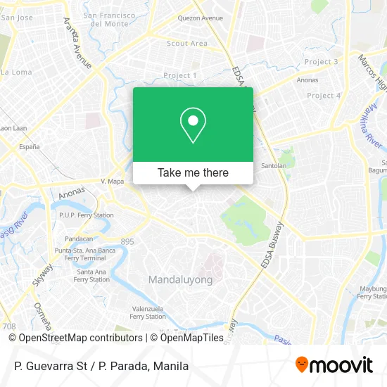 P. Guevarra St / P. Parada map