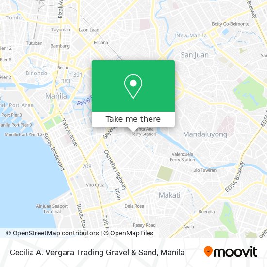 Cecilia A. Vergara Trading Gravel & Sand map