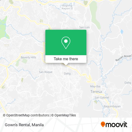 Gown's Rental map