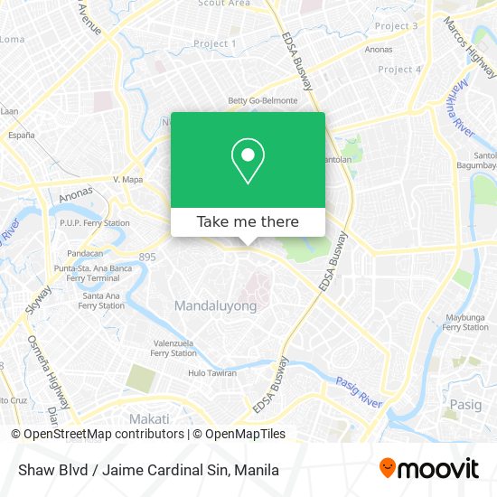Shaw Blvd / Jaime Cardinal Sin map