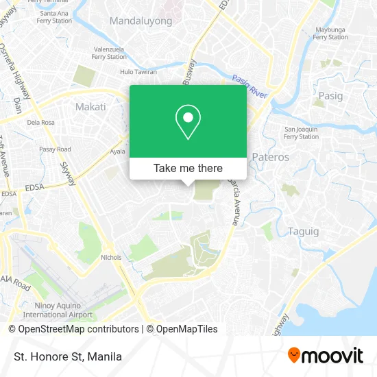 St. Honore St map