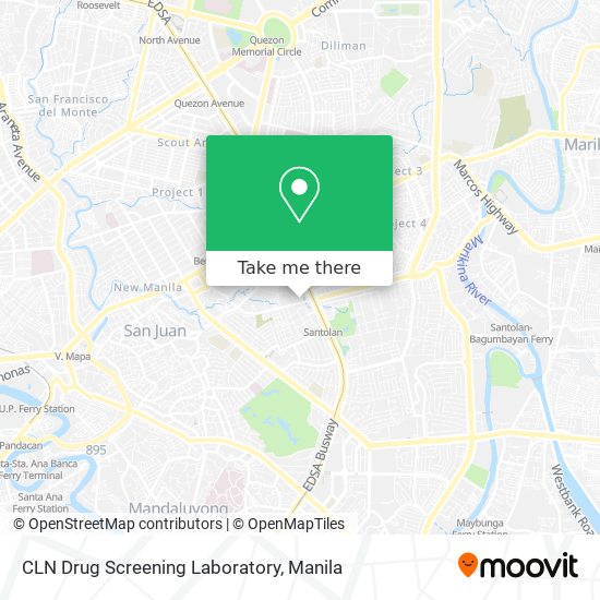 CLN Drug Screening Laboratory map