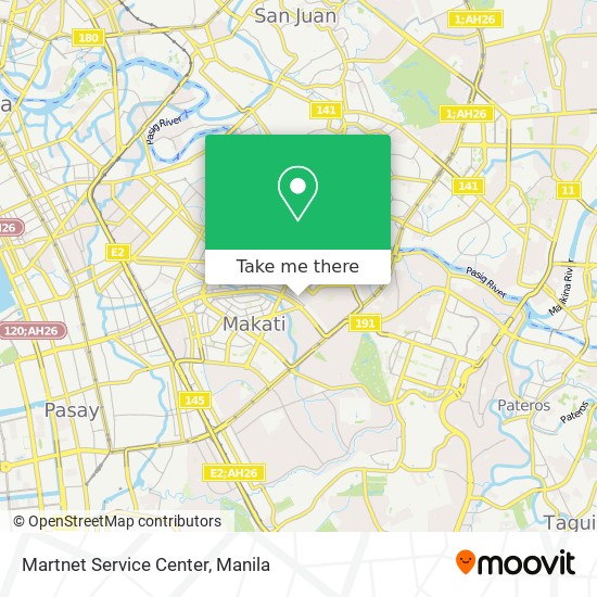 Martnet Service Center map